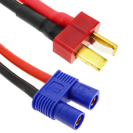 Cable T PLUG male to EC3 female 10cm 14AWG Loading and power supply