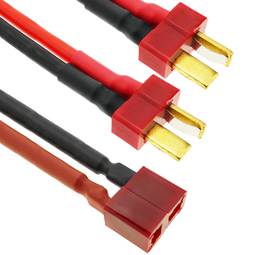 Cabo T PLUG fêmea para 2 x T PLUG macho 30cm 14AWG PAR Carga e fonte de alimentação