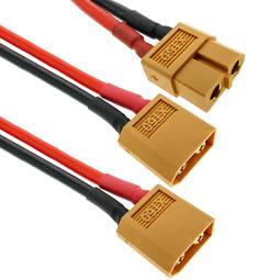 Kabel XT60 Buchse auf 2 x XT60 Stecker 15cm 14AWG Lade und Netzteil