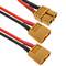 Kabel XT60 vrouwelijk naar 2 x XT60 mannelijk 15 cm 14AWG Opladen en voeding