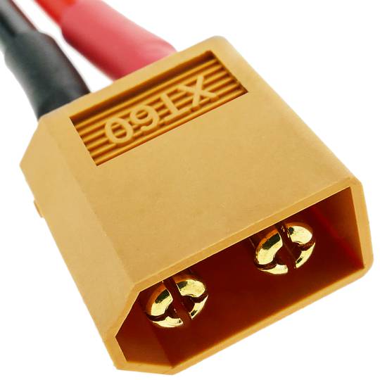 Kabel XT60 vrouwelijk naar 2 x XT60 mannelijk 15 cm 14AWG Opladen en voeding