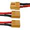 Kabel XT60 vrouwelijk naar 2 x XT60 mannelijk 15 cm 14AWG Opladen en voeding
