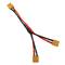Kabel XT60 vrouwelijk naar 2 x XT60 mannelijk 15 cm 14AWG Opladen en voeding