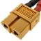 Kabel XT60 vrouwelijk naar 2 x XT60 mannelijk 15 cm 14AWG Opladen en voeding