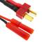 Cavo T PLUG maschio a HXT Banana 4.0mm 8cm 14AWG Carica e alimentazione