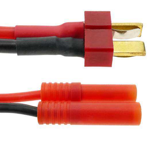 Cavo T PLUG maschio a HXT Banana 4.0mm 8cm 14AWG Carica e alimentazione