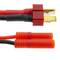 Cavo T PLUG maschio a HXT Banana 4.0mm 8cm 14AWG Carica e alimentazione