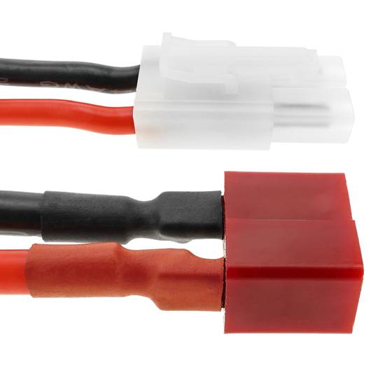Cable T PLUG hembra a TAMIYA #1 macho de 8cm 14AWG Carga y fuente alimentación