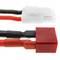 Cable T PLUG hembra a TAMIYA #1 macho de 8cm 14AWG Carga y fuente alimentación