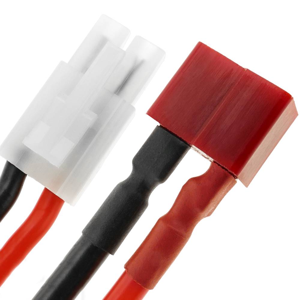 Cable T PLUG hembra a TAMIYA #1 macho de 8cm 14AWG Carga y fuente alimentación