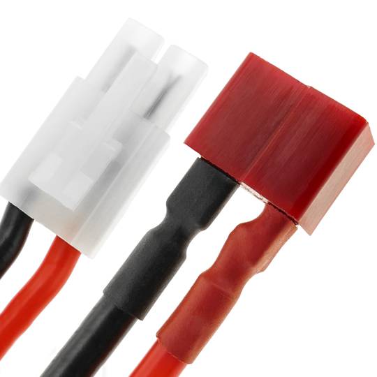 Cable T PLUG hembra a TAMIYA #1 macho de 8cm 14AWG Carga y fuente alimentación