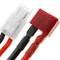 Cable T PLUG hembra a TAMIYA #1 macho de 8cm 14AWG Carga y fuente alimentación