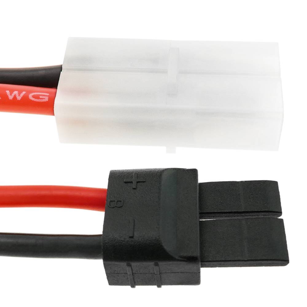 Cable TRAXXAS #1 macho a TAMIYA #1 macho de 8cm 14AWG Carga y fuente alimentación