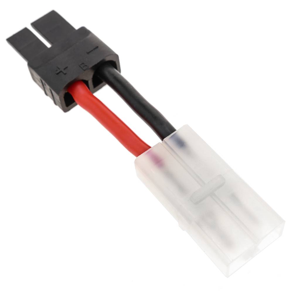 Cable TRAXXAS #1 macho a TAMIYA #1 macho de 8cm 14AWG Carga y fuente alimentación