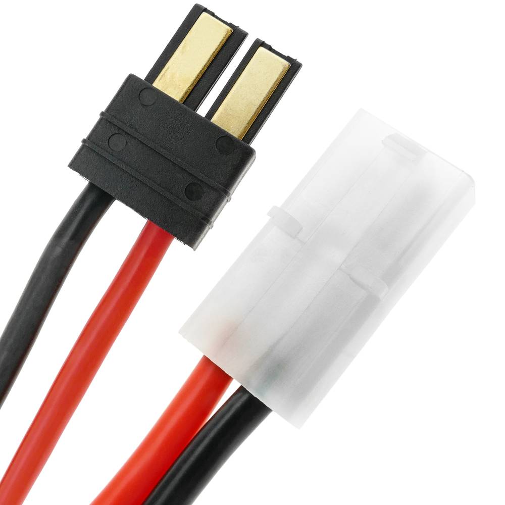 Cable TRAXXAS #1 macho a TAMIYA #1 macho de 8cm 14AWG Carga y fuente alimentación