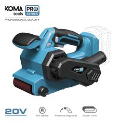 Lixadeira de cinta Pro Series sem bateria ou carregador 20V 14x27,5x17cm KOMA Tools 08778