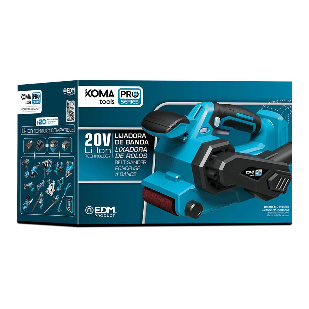 Szlifierka taśmowa Pro Series bez akumulatora i ładowarki 20V 14x27,5x17cm KOMA Tools 08778