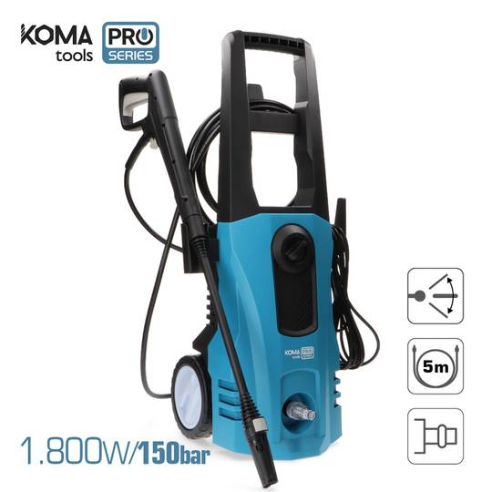 Netejadora d'alta pressió de 1800W amb 150 Bar de KOMA Tools 08681