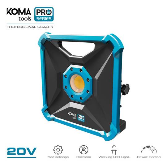 20W LED spotlight with 1800 lumens KOMA Tools 08755