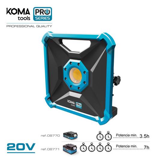 20W LED spotlight with 1800 lumens KOMA Tools 08755