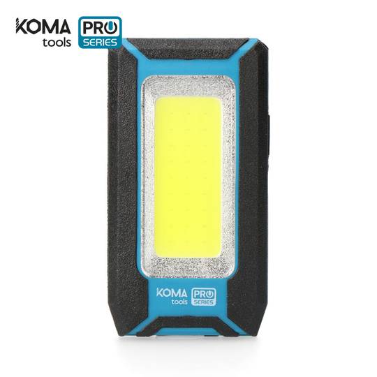 Linterna LED COB de 8W y 500lm profesional recargable por USB con Gancho KOMA Tools 36444