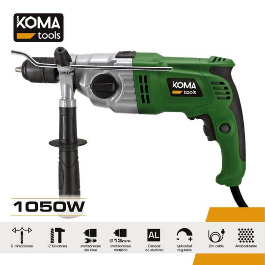 Trepant percussor de 1050 W amb dimensions de 13x39x26cm de KOMA Toools 08725