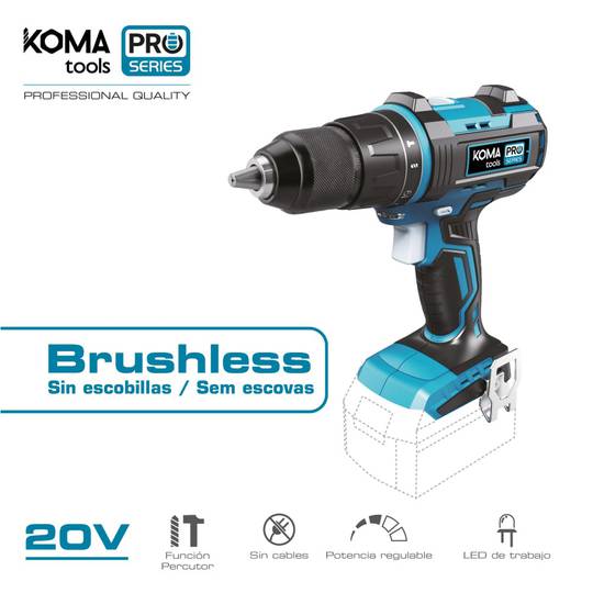 20V hammer drill/driver with 13mm diameter chuck KOMA Tools 08762