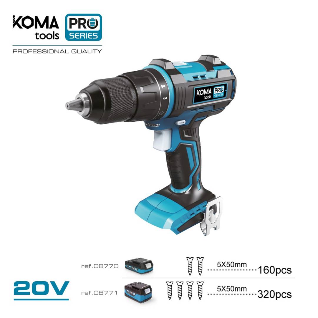 20V hammer drill/driver with 13mm diameter chuck KOMA Tools 08762