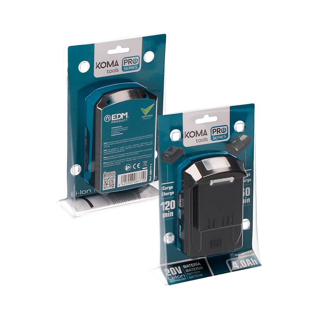 KOMA Tools 08770 Pro-Serie 20 V 2,0 A Li-Ionen-Akku