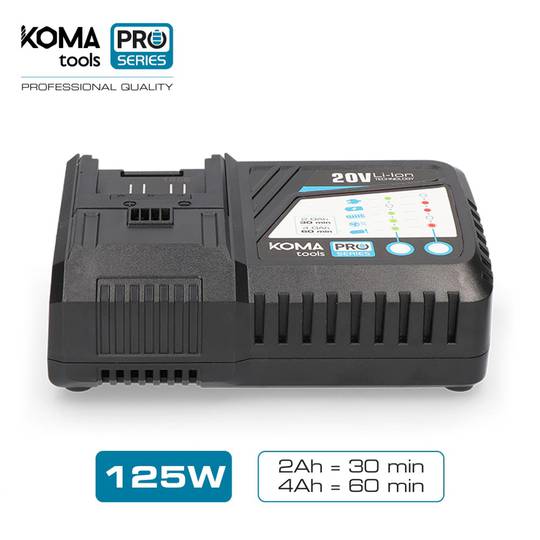 KOMA Tools 08773 Pro Series 125W snelle batterijlader