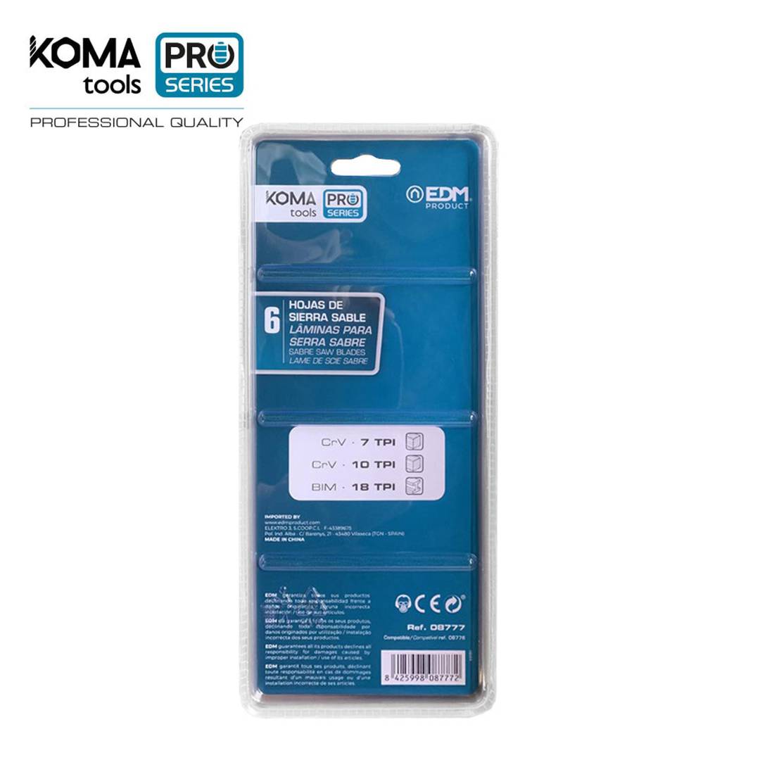 Confezione da 6 lame di ricambio per la serie Pro Battery KOOMA Tools 08776