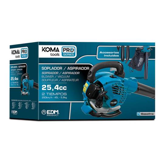 25.4cc Benzine Bladblazer Stofzuiger met 0.75kW/1CV KOMA Tools 08340
