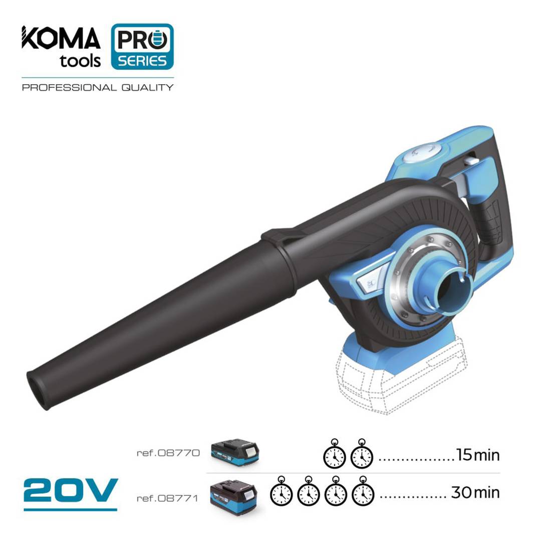 Soprador a Vácuo 20 Volts 97x93cm KOMA Tools 08767