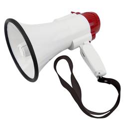 Megaphone 15W with 10s recording, siren and volume. Portable