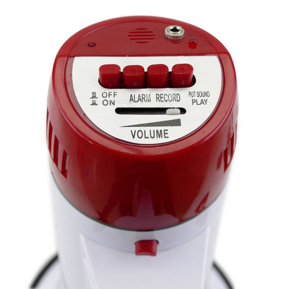 Loudmore Altavoz de megáfono portátil de 30 vatios de potencia,  sirena/alarma y grabación 240S con control de volumen y correa