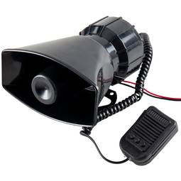 Megáfono de 30W con tres tonos de sirenas. Altavoz fijo de 120x150 mm