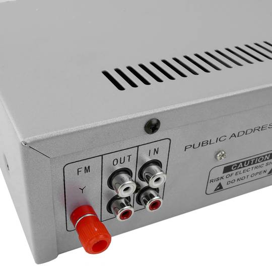 Amplificador para sonorización profesional de 40W 110V 1 zona con MIC AUX FM MP3