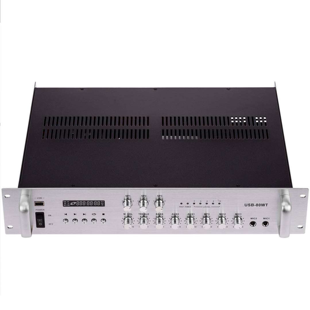 Amplificador de sonido profesional formato rack de 550 W 110 V con