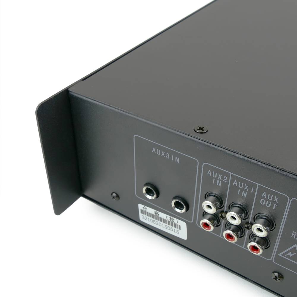 Amplificador per sonorització professional de 180W 110V 4 zones amb MIC AUX MP3 rack