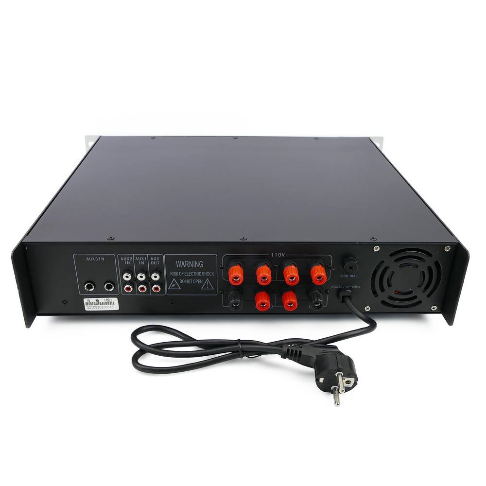Professional sound amplifier 450W 110V 4 zones with MP3 AUX MIC rack