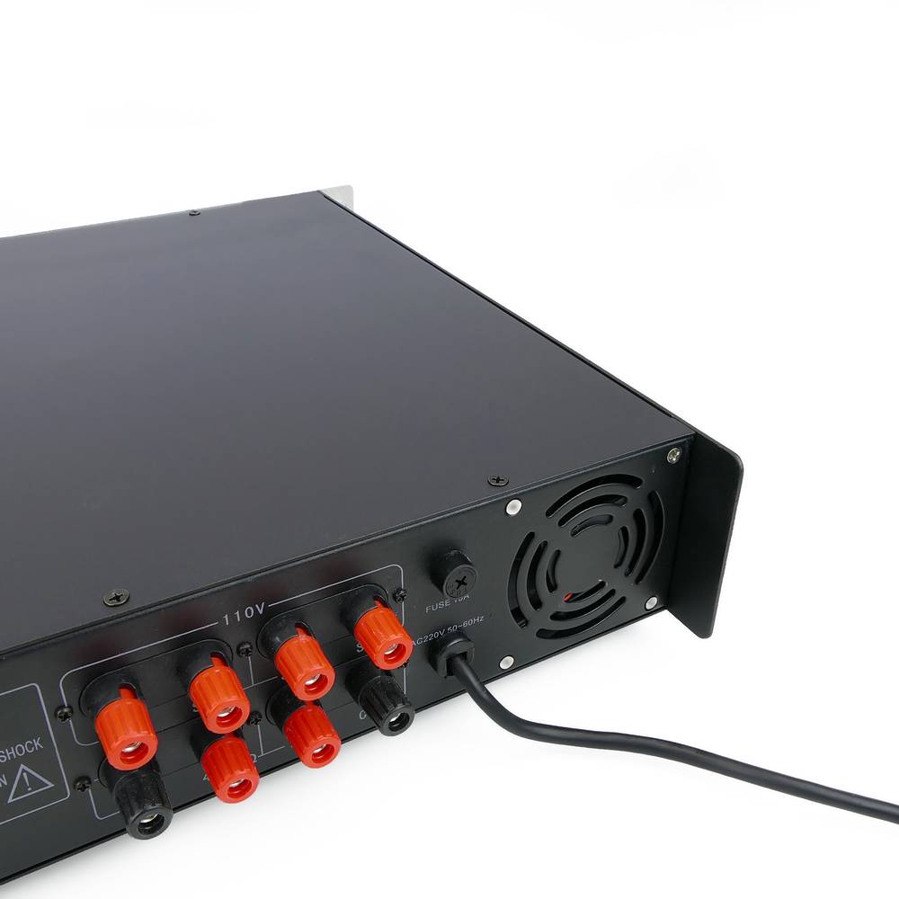 Professional sound amplifier 450W 110V 4 zones with MP3 AUX MIC rack