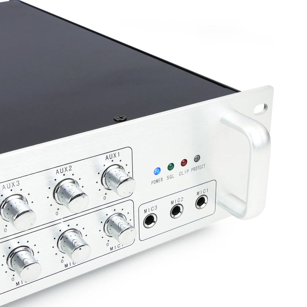550W 110V professionele geluidsversterker 4 zones met MIC AUX MP3-rek