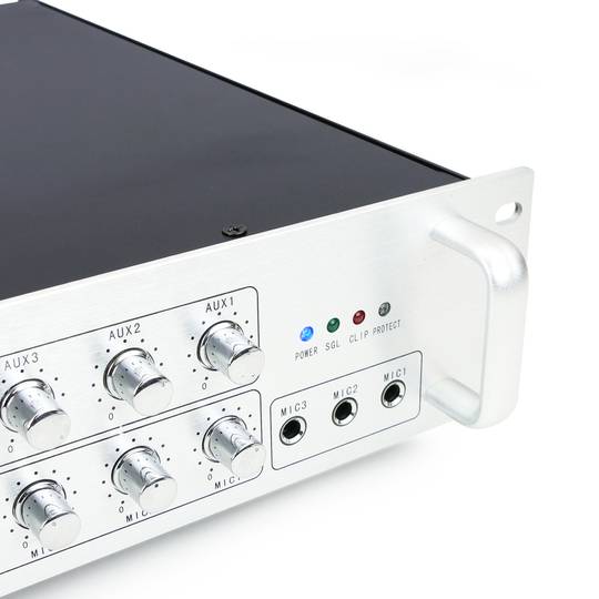 550W 110V professionele geluidsversterker 4 zones met MIC AUX MP3-rek