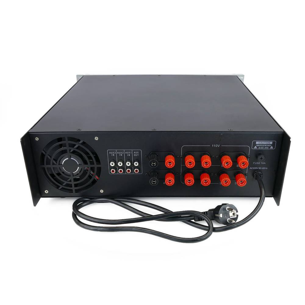 Amplification du son professionnel 1000W 110V 8 zones avec MP3 AUX MIC rack  - Cablematic
