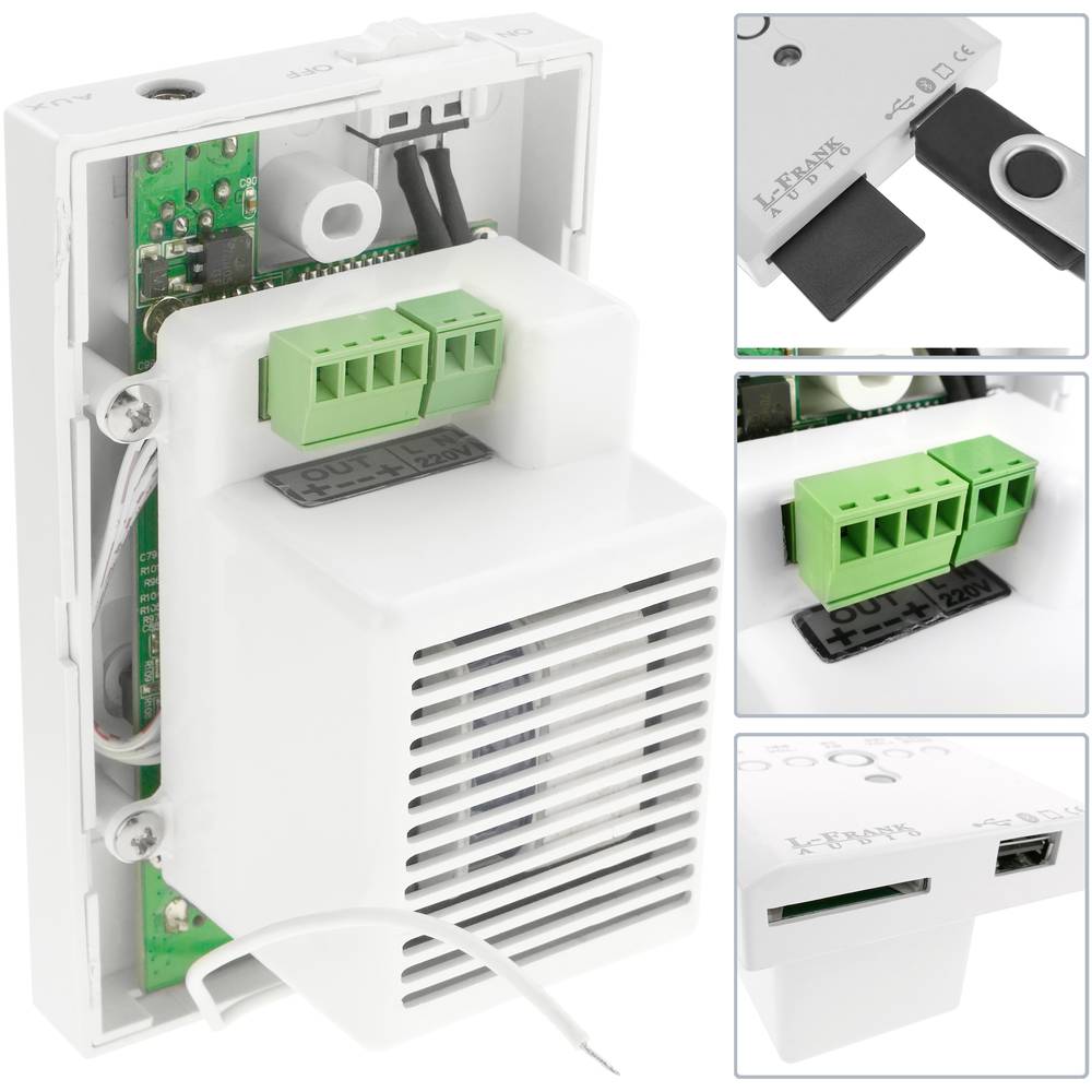 Amplificateur audio intégré 15W Lecteur MP3 et wav Bluetooth SD USB FM radio