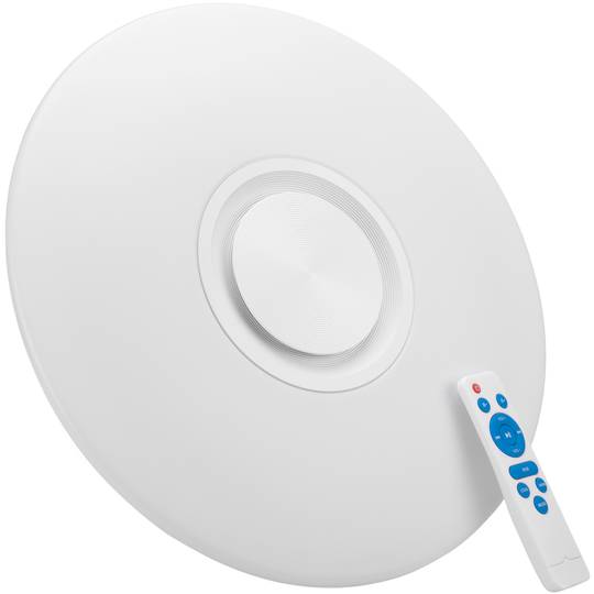 Lâmpada de teto LED RGB 30W Bluetooth com controle remoto IR e alto-falante