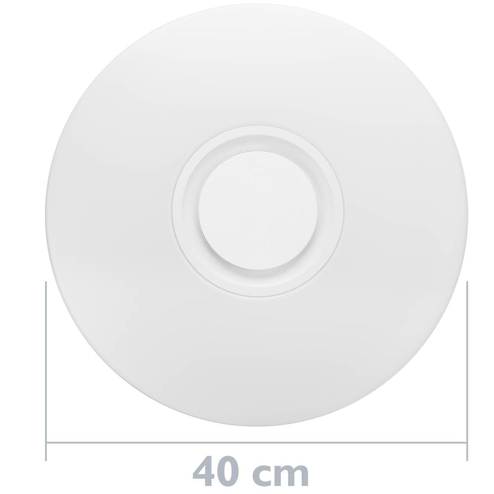 Lâmpada de teto LED RGB 30W Bluetooth com controle remoto IR e alto-falante