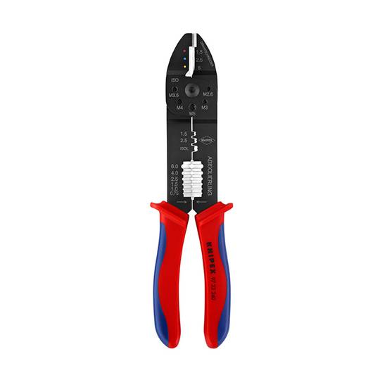 Alicate crimpador para terminais 240x62x25mm Knipex 9722240SB