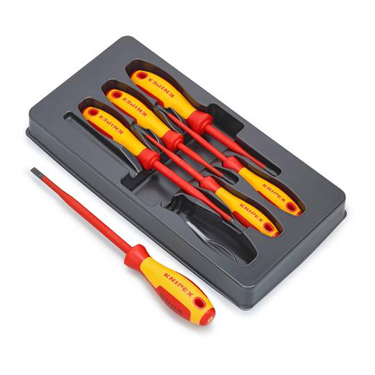 6-piece set of VDE cruciform and flat-head screwdrivers Knipex 002012V02