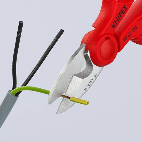 Ciseaux pour électricien 130x32x155mm Knipex 9505155SB